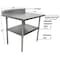 Bk Resources Work Table Stainless Steel With Undershelf, 5" Backsplash 36"Wx24"D VTTR5-3624 - alternate 3